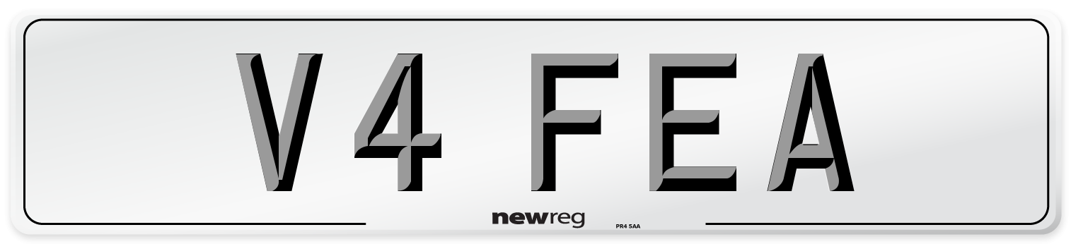 V4 FEA Number Plate from New Reg